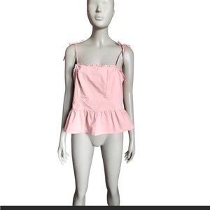 Light pink express flirty peplum top 🌷